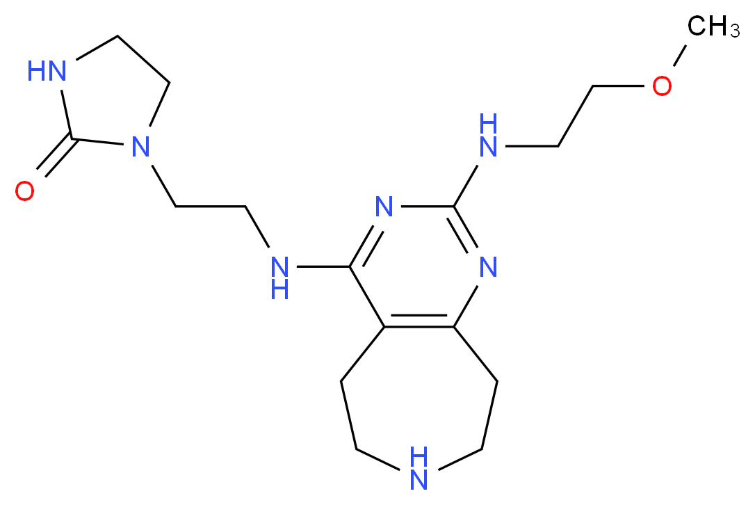 1-[2-({2-[(2-methoxyethyl)amino]-6,7,8,9-tetrahydro-5H-pyrimido[4,5-d]azepin-4-yl}amino)ethyl]imidazolidin-2-one_Molecular_structure_CAS_)