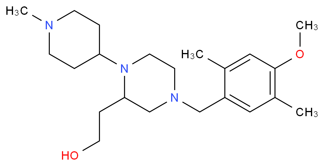 2-[4-(4-methoxy-2,5-dimethylbenzyl)-1-(1-methyl-4-piperidinyl)-2-piperazinyl]ethanol_Molecular_structure_CAS_)