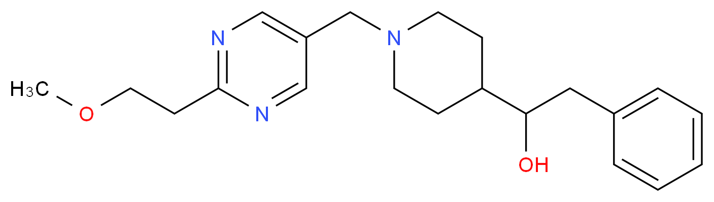 1-(1-{[2-(2-methoxyethyl)-5-pyrimidinyl]methyl}-4-piperidinyl)-2-phenylethanol_Molecular_structure_CAS_)