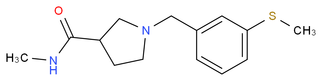 N-methyl-1-[3-(methylthio)benzyl]pyrrolidine-3-carboxamide_Molecular_structure_CAS_)