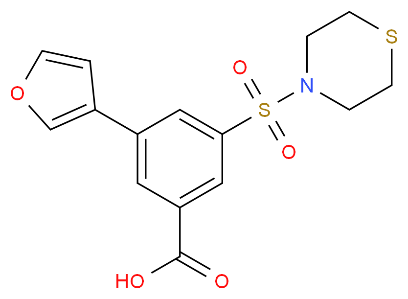 3-(3-furyl)-5-(thiomorpholin-4-ylsulfonyl)benzoic acid_Molecular_structure_CAS_)