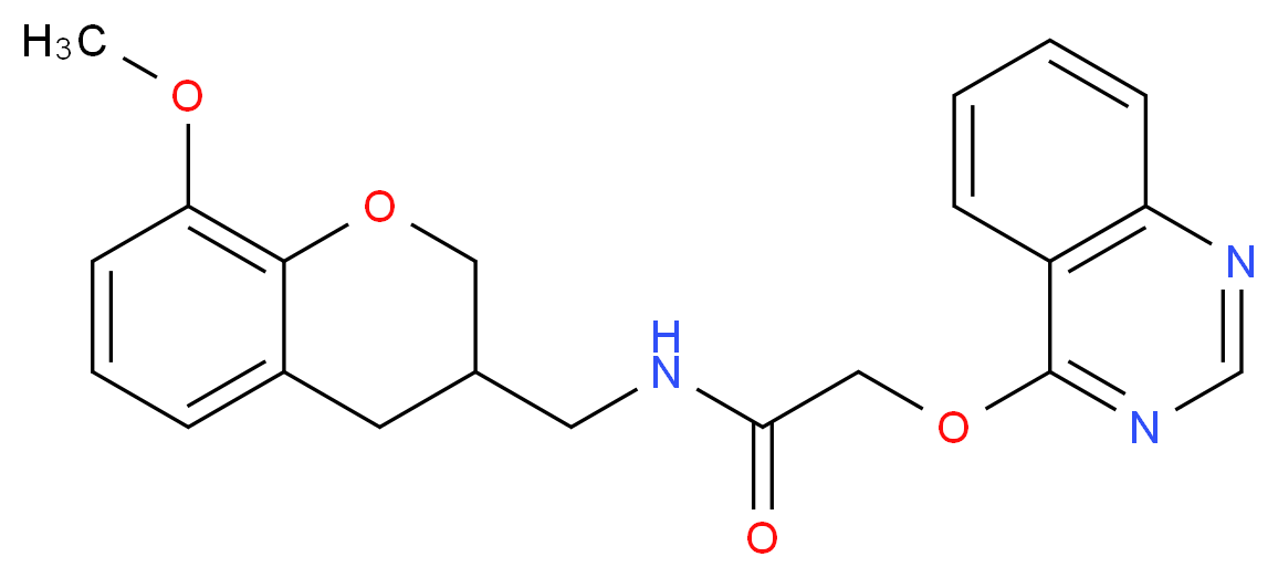 N-[(8-methoxy-3,4-dihydro-2H-chromen-3-yl)methyl]-2-(quinazolin-4-yloxy)acetamide_Molecular_structure_CAS_)