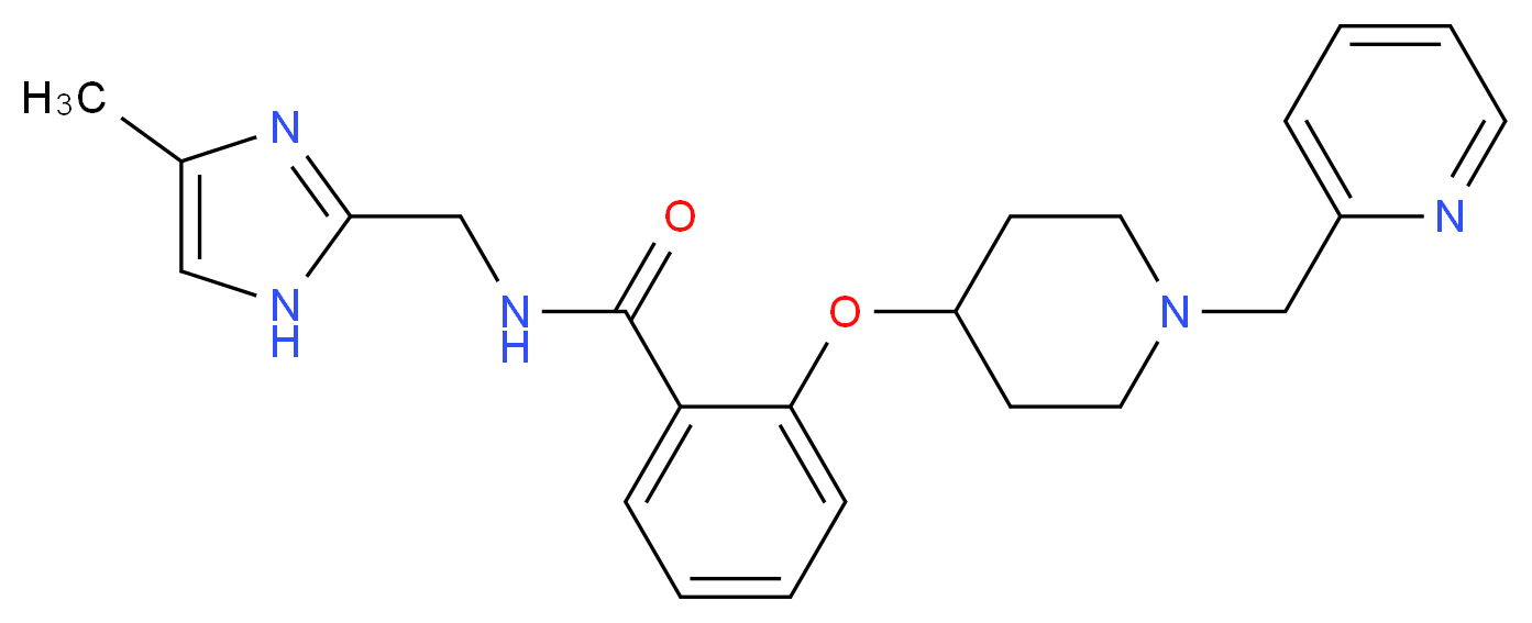 N-[(4-methyl-1H-imidazol-2-yl)methyl]-2-{[1-(2-pyridinylmethyl)-4-piperidinyl]oxy}benzamide_Molecular_structure_CAS_)