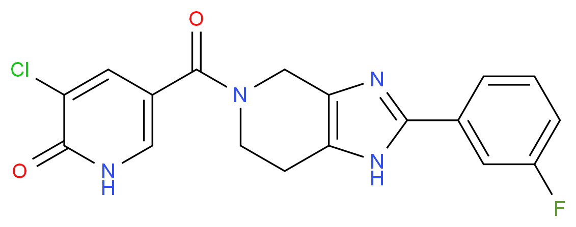 3-chloro-5-{[2-(3-fluorophenyl)-1,4,6,7-tetrahydro-5H-imidazo[4,5-c]pyridin-5-yl]carbonyl}pyridin-2(1H)-one_Molecular_structure_CAS_)