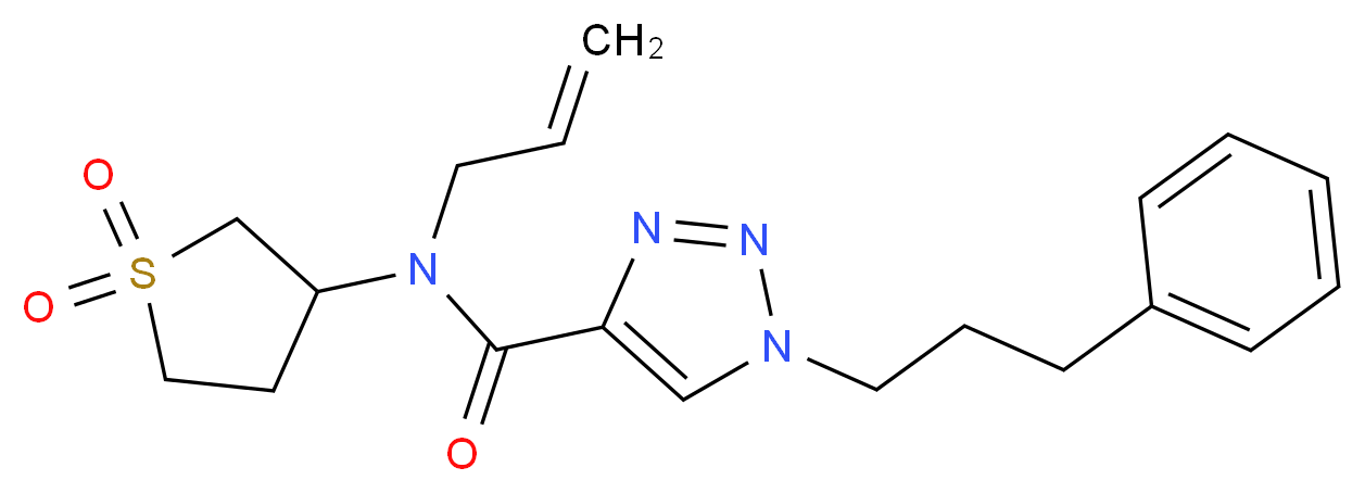 N-allyl-N-(1,1-dioxidotetrahydro-3-thienyl)-1-(3-phenylpropyl)-1H-1,2,3-triazole-4-carboxamide_Molecular_structure_CAS_)