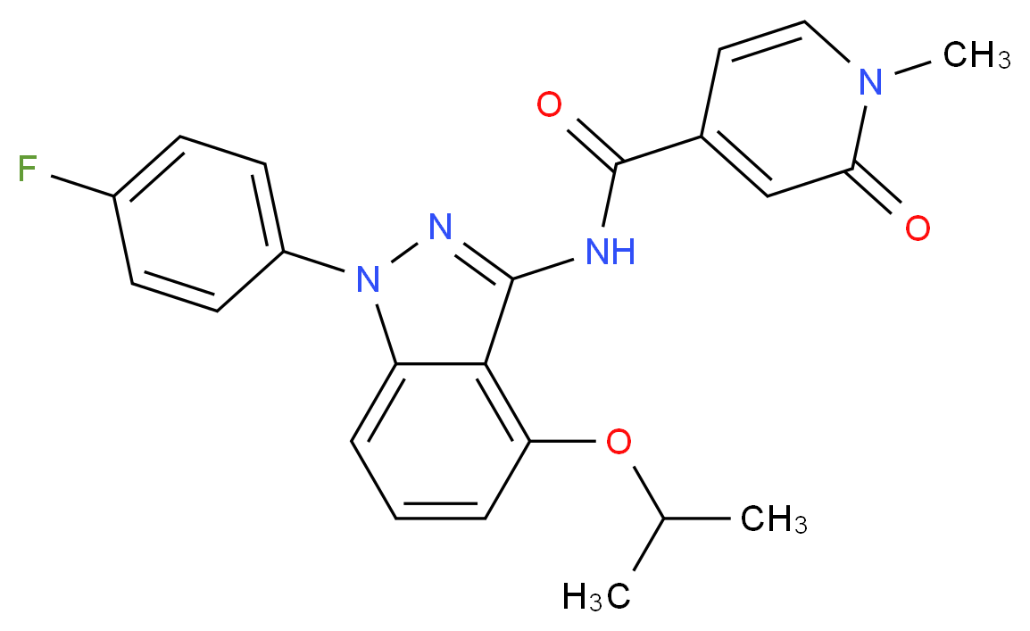 N-[1-(4-fluorophenyl)-4-isopropoxy-1H-indazol-3-yl]-1-methyl-2-oxo-1,2-dihydropyridine-4-carboxamide_Molecular_structure_CAS_)
