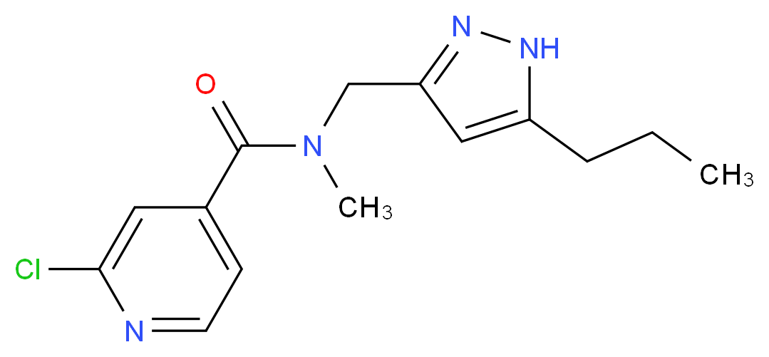 2-chloro-N-methyl-N-[(5-propyl-1H-pyrazol-3-yl)methyl]isonicotinamide_Molecular_structure_CAS_)