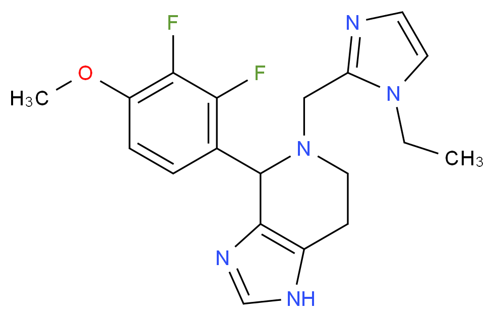 4-(2,3-difluoro-4-methoxyphenyl)-5-[(1-ethyl-1H-imidazol-2-yl)methyl]-4,5,6,7-tetrahydro-1H-imidazo[4,5-c]pyridine_Molecular_structure_CAS_)