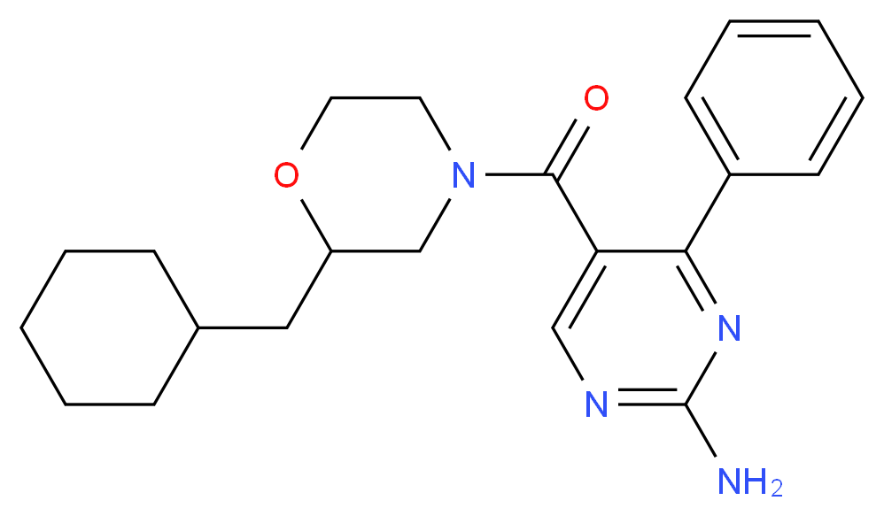 5-{[2-(cyclohexylmethyl)-4-morpholinyl]carbonyl}-4-phenyl-2-pyrimidinamine_Molecular_structure_CAS_)