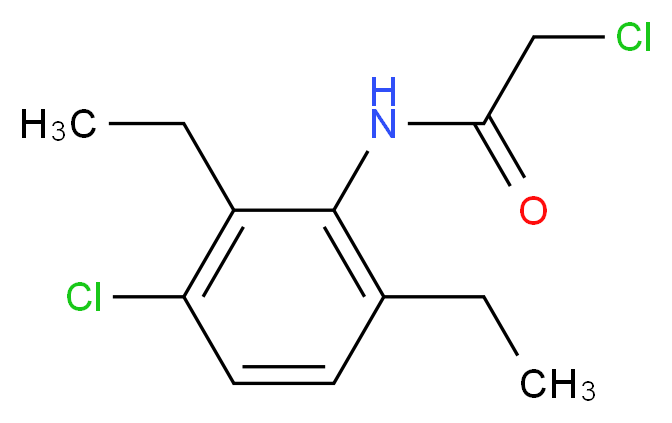 2-chloro-N-(3-chloro-2,6-diethylphenyl)acetamide_Molecular_structure_CAS_)