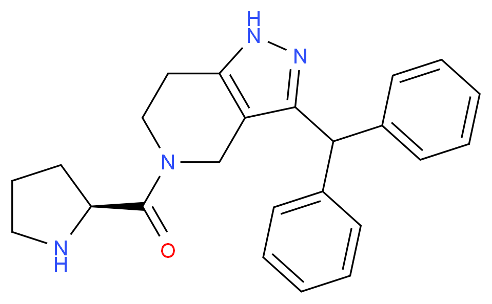 3-(diphenylmethyl)-5-L-prolyl-4,5,6,7-tetrahydro-1H-pyrazolo[4,3-c]pyridine_Molecular_structure_CAS_)