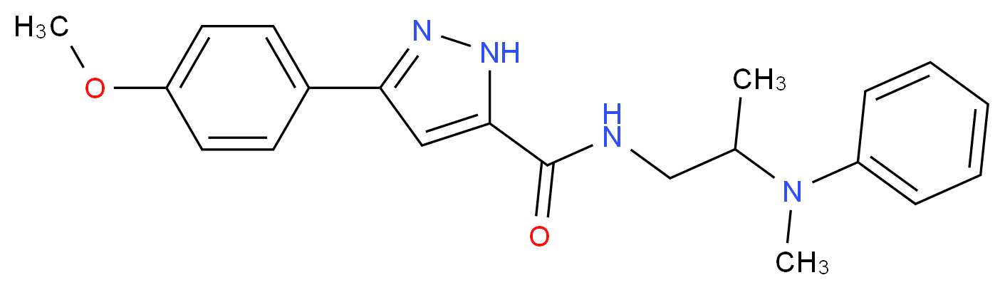 3-(4-methoxyphenyl)-N-{2-[methyl(phenyl)amino]propyl}-1H-pyrazole-5-carboxamide_Molecular_structure_CAS_)