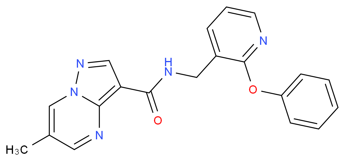 6-methyl-N-[(2-phenoxypyridin-3-yl)methyl]pyrazolo[1,5-a]pyrimidine-3-carboxamide_Molecular_structure_CAS_)