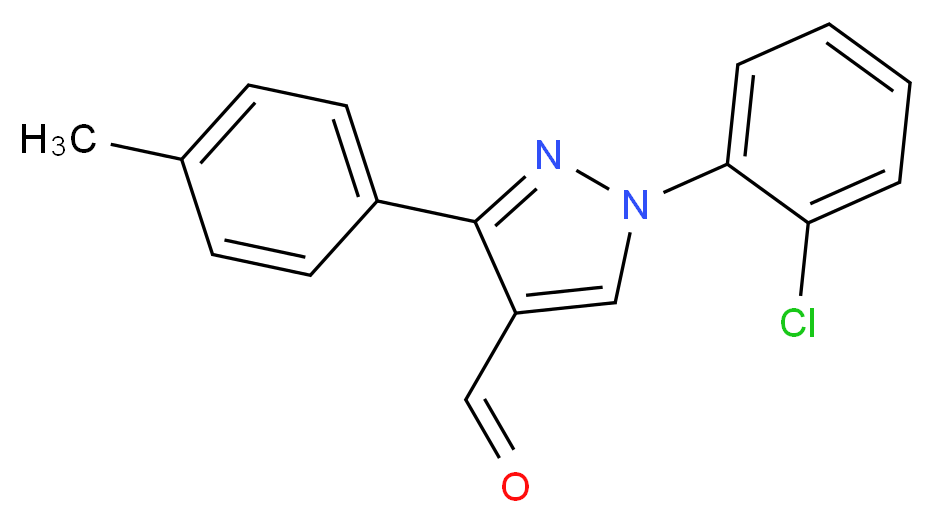 1-(2-chlorophenyl)-3-(4-methylphenyl)-1H-pyrazole-4-carbaldehyde_Molecular_structure_CAS_)