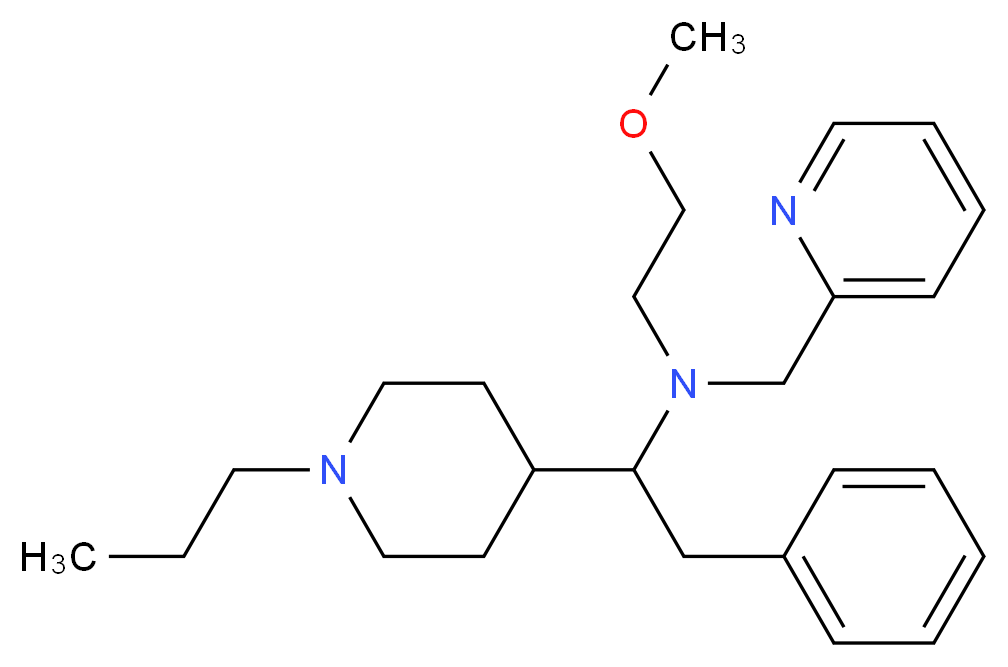 (2-methoxyethyl)[2-phenyl-1-(1-propyl-4-piperidinyl)ethyl](2-pyridinylmethyl)amine_Molecular_structure_CAS_)