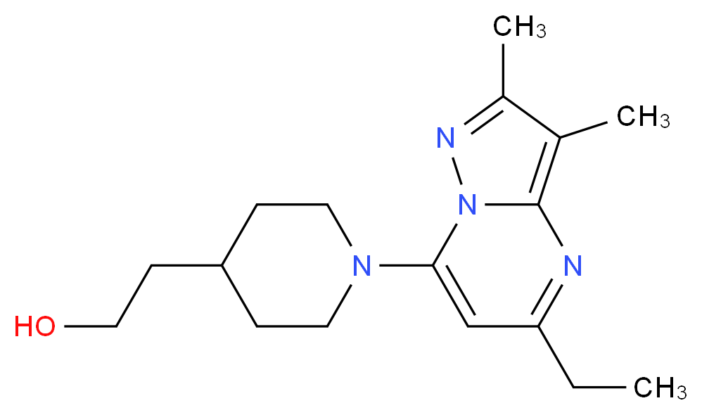 2-[1-(5-ethyl-2,3-dimethylpyrazolo[1,5-a]pyrimidin-7-yl)piperidin-4-yl]ethanol_Molecular_structure_CAS_)