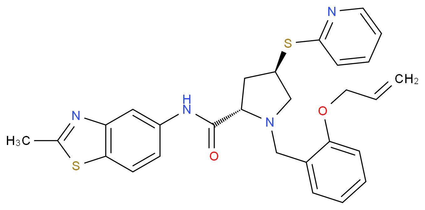 (4R)-1-[2-(allyloxy)benzyl]-N-(2-methyl-1,3-benzothiazol-5-yl)-4-(2-pyridinylthio)-L-prolinamide_Molecular_structure_CAS_)