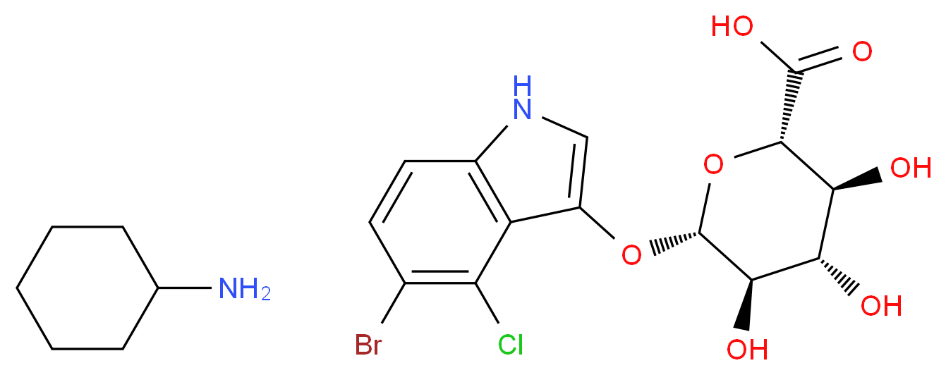 5-Bromo-4-chloro-3-indolyl β-D-glucuronide cyclohexylammonium salt_Molecular_structure_CAS_114162-64-0)
