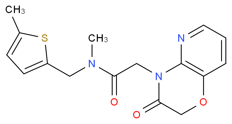 N-methyl-N-[(5-methyl-2-thienyl)methyl]-2-(3-oxo-2,3-dihydro-4H-pyrido[3,2-b][1,4]oxazin-4-yl)acetamide_Molecular_structure_CAS_)