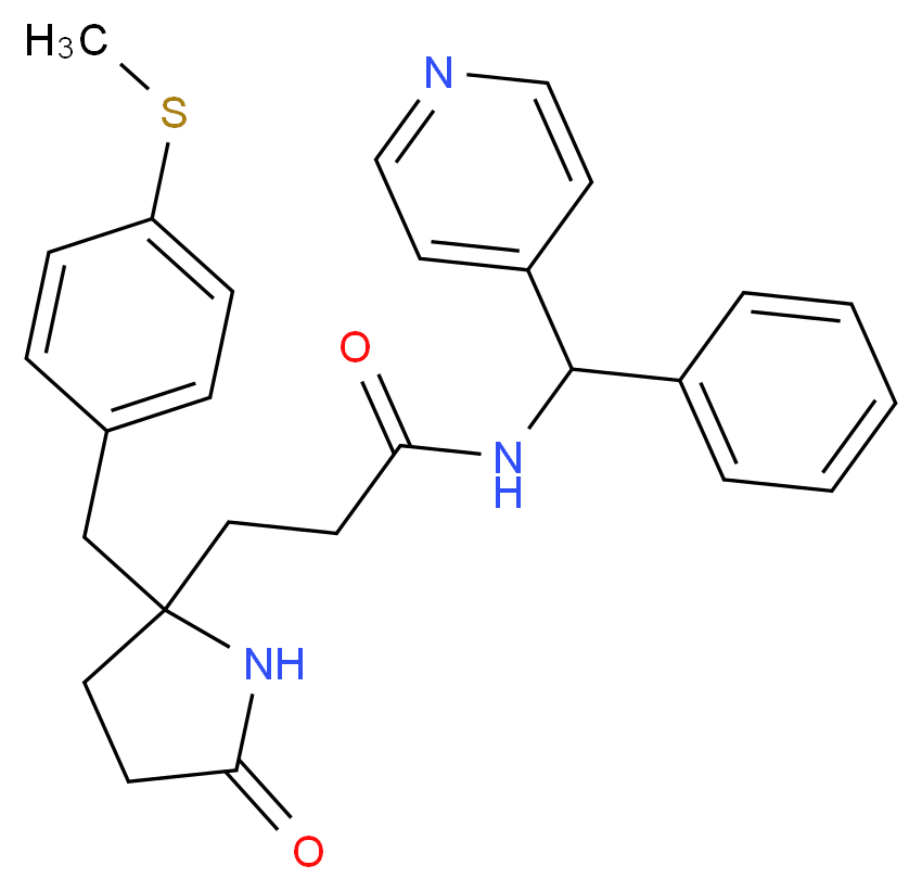 3-{2-[4-(methylthio)benzyl]-5-oxo-2-pyrrolidinyl}-N-[phenyl(4-pyridinyl)methyl]propanamide_Molecular_structure_CAS_)