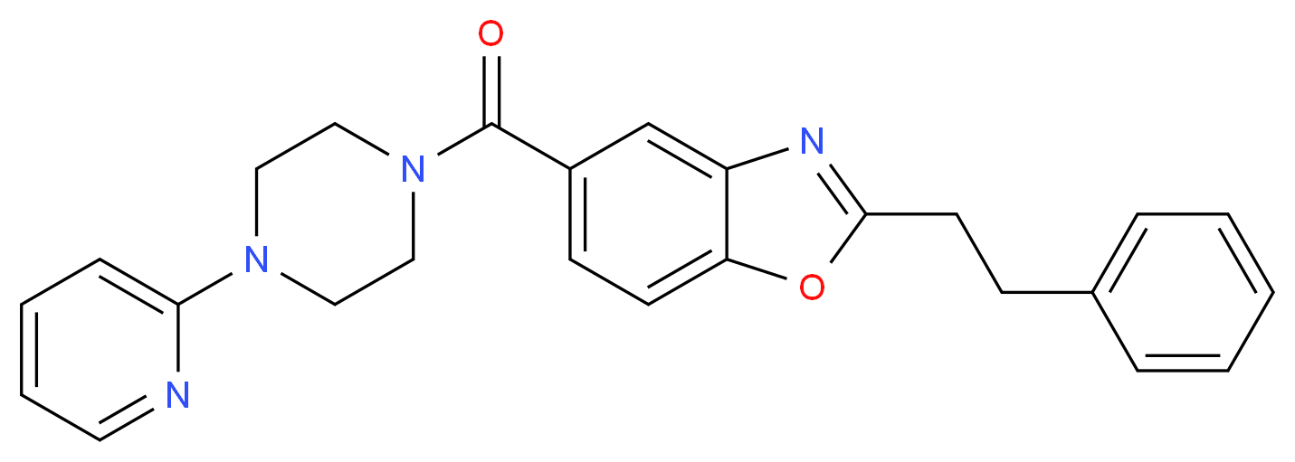 2-(2-phenylethyl)-5-{[4-(2-pyridinyl)-1-piperazinyl]carbonyl}-1,3-benzoxazole_Molecular_structure_CAS_)