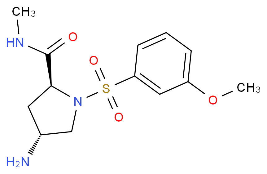 (4R)-4-amino-1-[(3-methoxyphenyl)sulfonyl]-N-methyl-L-prolinamide_Molecular_structure_CAS_)