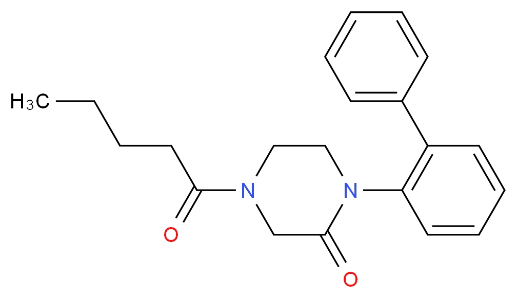 1-(2-biphenylyl)-4-pentanoyl-2-piperazinone_Molecular_structure_CAS_)