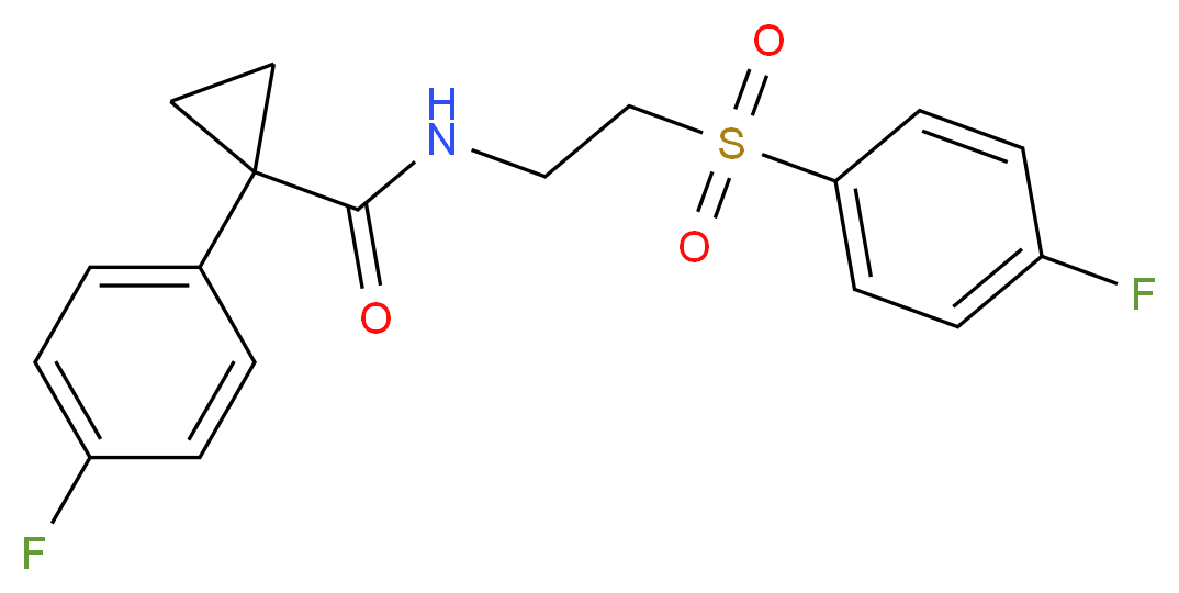 1-(4-fluorophenyl)-N-{2-[(4-fluorophenyl)sulfonyl]ethyl}cyclopropanecarboxamide_Molecular_structure_CAS_)