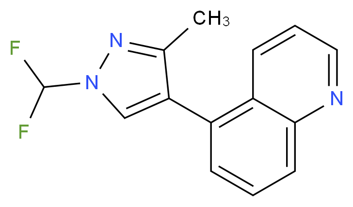 5-[1-(difluoromethyl)-3-methyl-1H-pyrazol-4-yl]quinoline_Molecular_structure_CAS_)