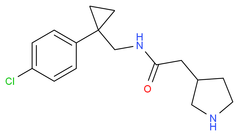 N-{[1-(4-chlorophenyl)cyclopropyl]methyl}-2-pyrrolidin-3-ylacetamide_Molecular_structure_CAS_)