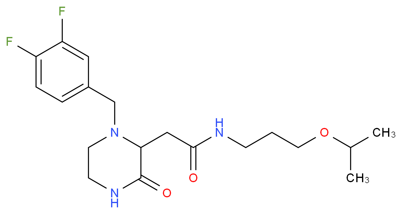 2-[1-(3,4-difluorobenzyl)-3-oxo-2-piperazinyl]-N-(3-isopropoxypropyl)acetamide_Molecular_structure_CAS_)