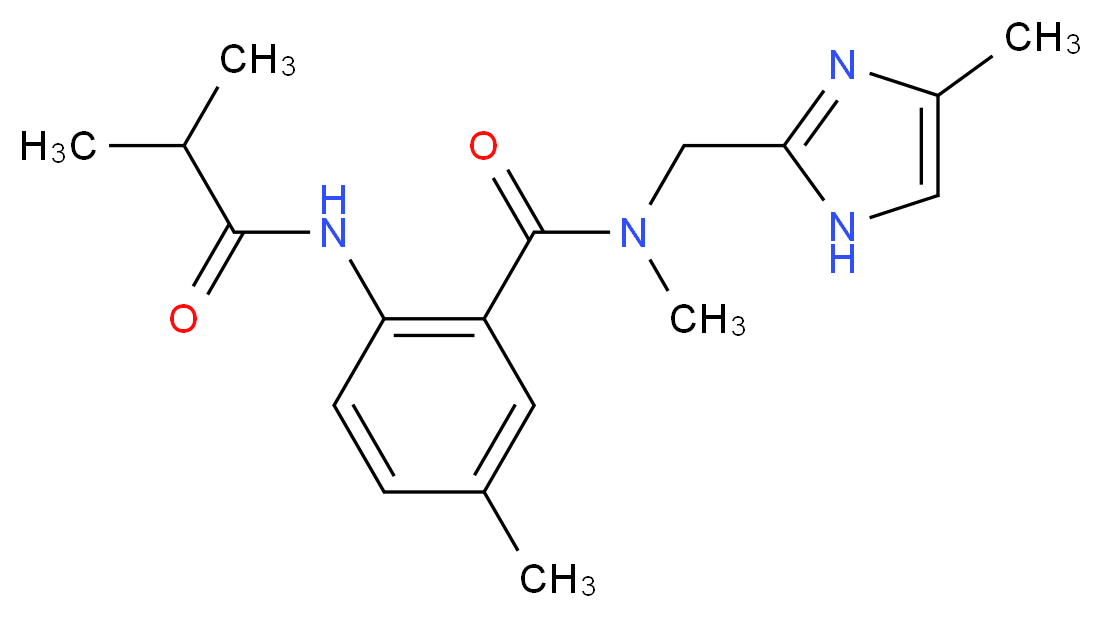 2-(isobutyrylamino)-N,5-dimethyl-N-[(4-methyl-1H-imidazol-2-yl)methyl]benzamide_Molecular_structure_CAS_)