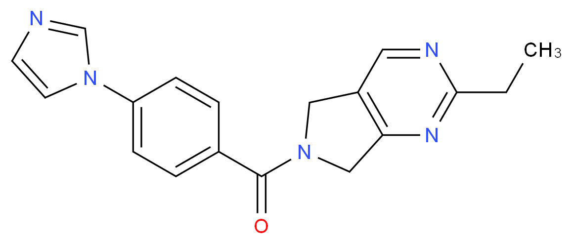 2-ethyl-6-[4-(1H-imidazol-1-yl)benzoyl]-6,7-dihydro-5H-pyrrolo[3,4-d]pyrimidine_Molecular_structure_CAS_)