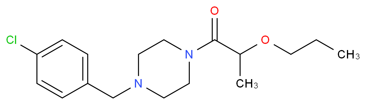 1-(4-chlorobenzyl)-4-(2-propoxypropanoyl)piperazine_Molecular_structure_CAS_)