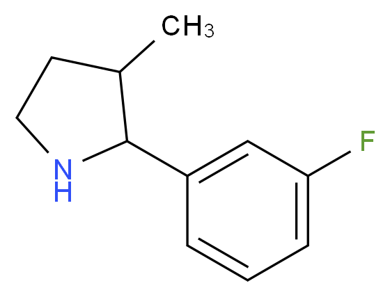 2-(3-fluorophenyl)-3-methylpyrrolidine_Molecular_structure_CAS_)