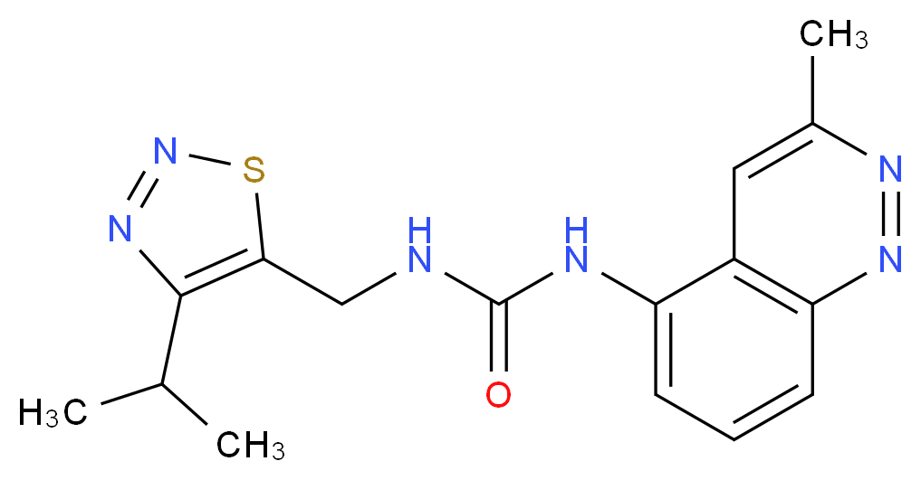 N-[(4-isopropyl-1,2,3-thiadiazol-5-yl)methyl]-N'-(3-methylcinnolin-5-yl)urea_Molecular_structure_CAS_)