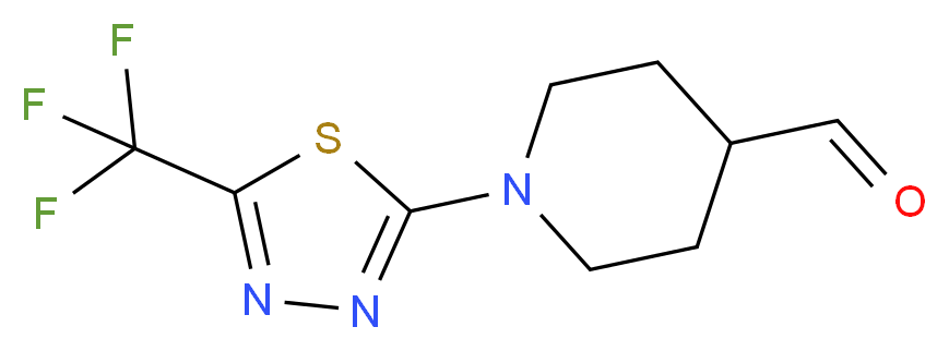 1-[5-(trifluoromethyl)-1,3,4-thiadiazol-2-yl]piperidine-4-carbaldehyde_Molecular_structure_CAS_958443-35-1)