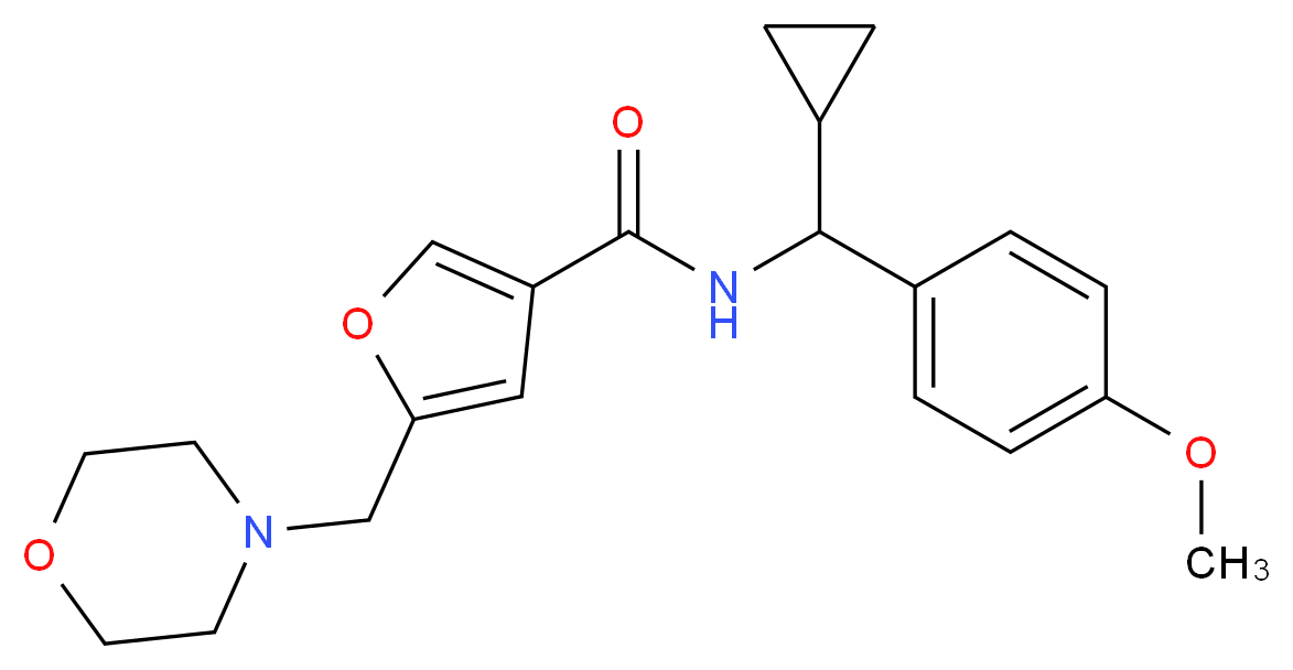 N-[cyclopropyl(4-methoxyphenyl)methyl]-5-(4-morpholinylmethyl)-3-furamide_Molecular_structure_CAS_)