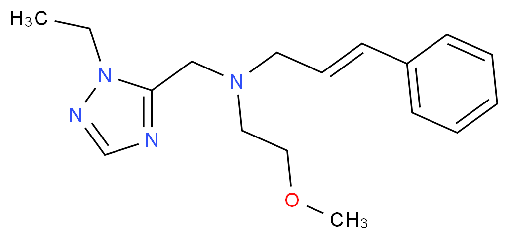 (2E)-N-[(1-ethyl-1H-1,2,4-triazol-5-yl)methyl]-N-(2-methoxyethyl)-3-phenylprop-2-en-1-amine_Molecular_structure_CAS_)