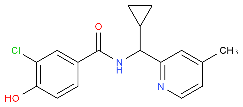 3-chloro-N-[cyclopropyl(4-methylpyridin-2-yl)methyl]-4-hydroxybenzamide_Molecular_structure_CAS_)