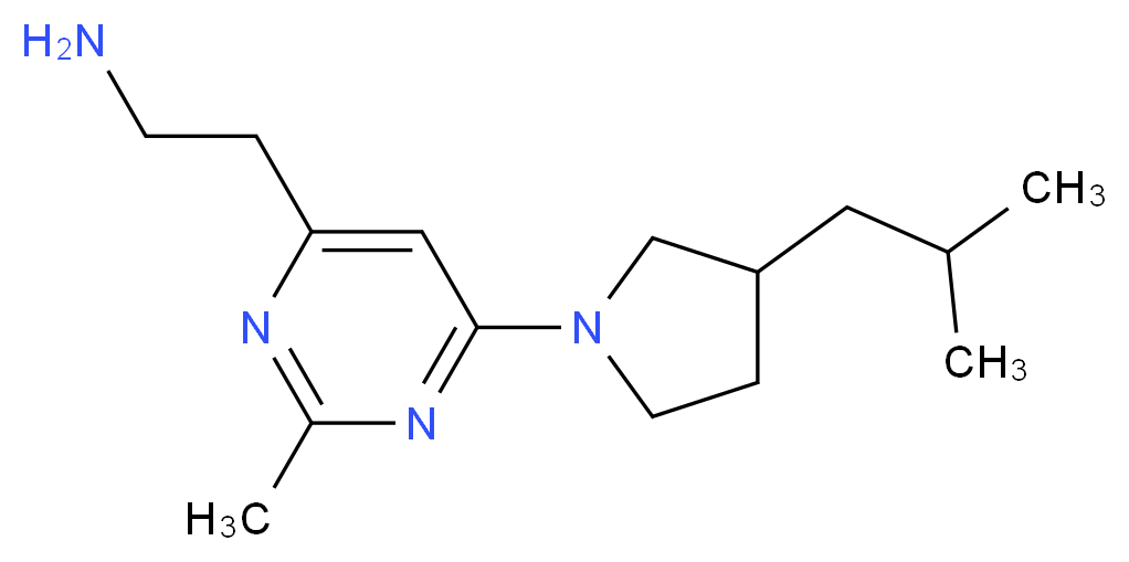 2-[6-(3-isobutylpyrrolidin-1-yl)-2-methylpyrimidin-4-yl]ethanamine_Molecular_structure_CAS_)