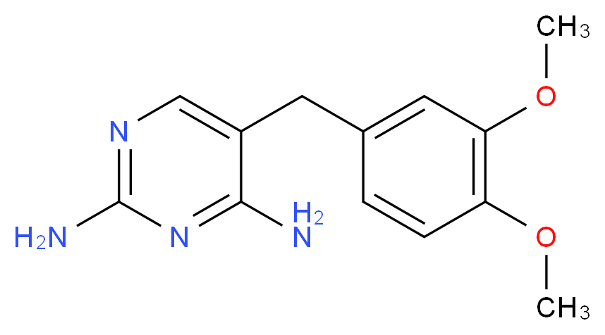 5-(3,4-dimethoxybenzyl)pyrimidine-2,4-diamine_Molecular_structure_CAS_)