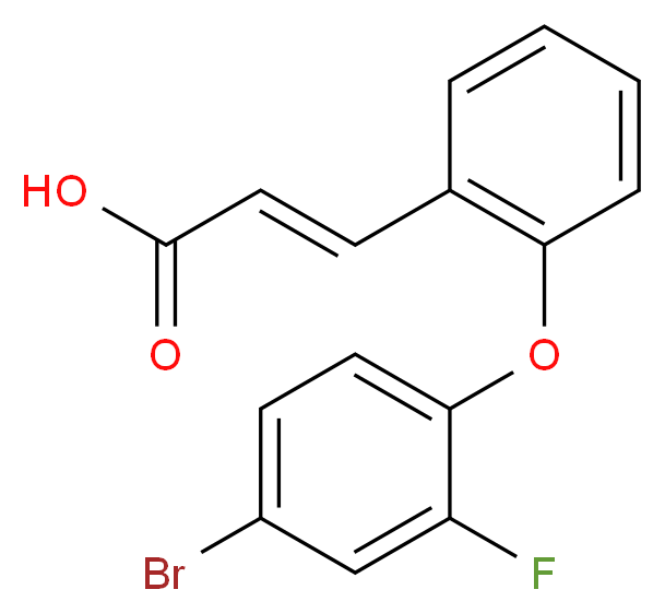 3-[2-(4-Bromo-2-fluorophenoxy)phenyl]acrylic acid_Molecular_structure_CAS_)