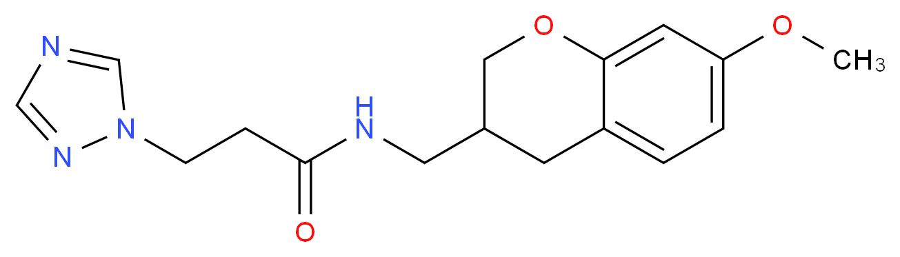 N-[(7-methoxy-3,4-dihydro-2H-chromen-3-yl)methyl]-3-(1H-1,2,4-triazol-1-yl)propanamide_Molecular_structure_CAS_)