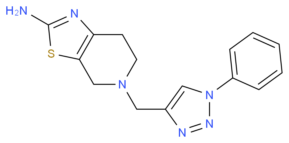 5-[(1-phenyl-1H-1,2,3-triazol-4-yl)methyl]-4,5,6,7-tetrahydro[1,3]thiazolo[5,4-c]pyridin-2-amine_Molecular_structure_CAS_)