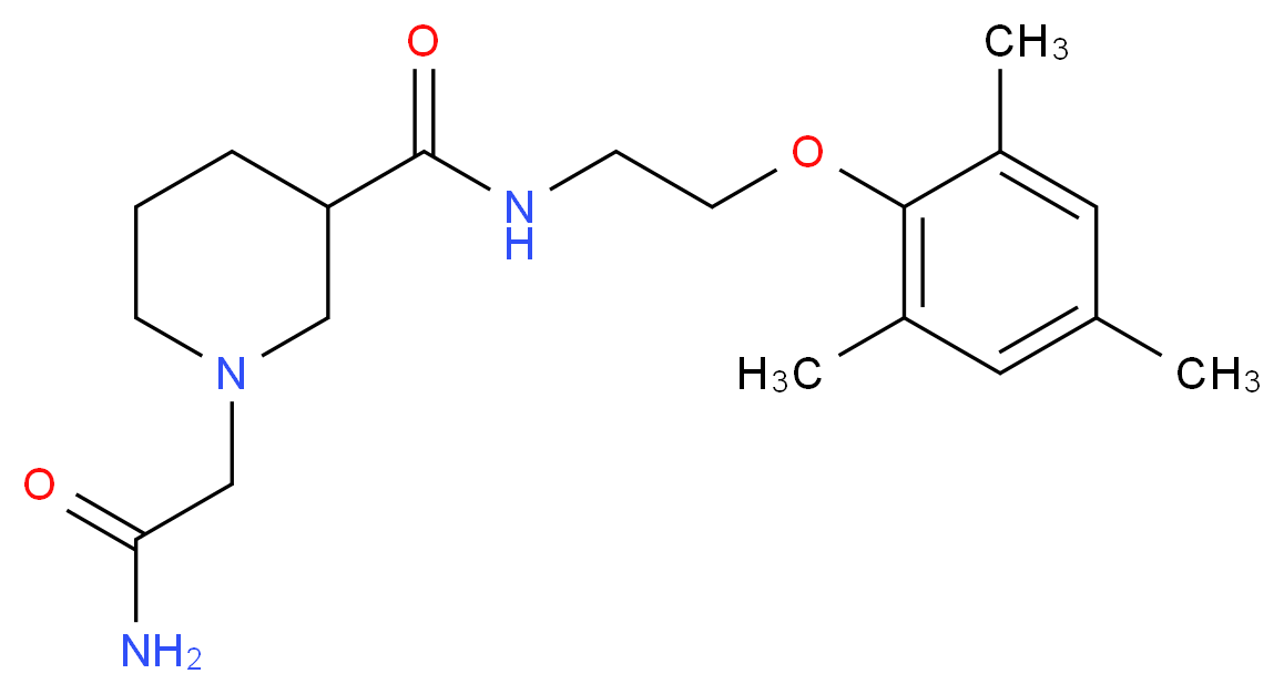 1-(2-amino-2-oxoethyl)-N-[2-(mesityloxy)ethyl]piperidine-3-carboxamide_Molecular_structure_CAS_)