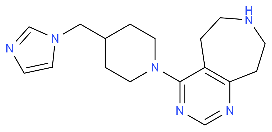 4-[4-(1H-imidazol-1-ylmethyl)piperidin-1-yl]-6,7,8,9-tetrahydro-5H-pyrimido[4,5-d]azepine_Molecular_structure_CAS_)