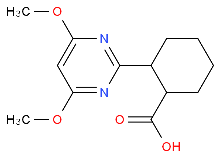 2-(4,6-Dimethoxypyrimidin-2-yl)cyclohexanecarboxylic acid_Molecular_structure_CAS_)