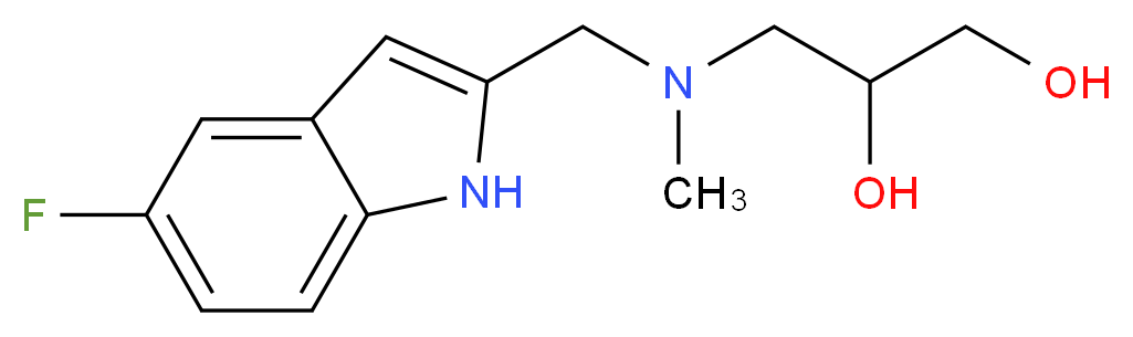 3-[[(5-fluoro-1H-indol-2-yl)methyl](methyl)amino]propane-1,2-diol_Molecular_structure_CAS_)