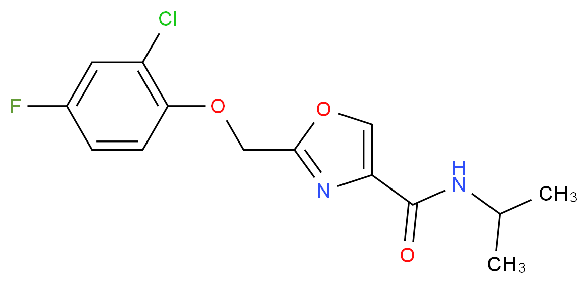 2-[(2-chloro-4-fluorophenoxy)methyl]-N-isopropyl-1,3-oxazole-4-carboxamide_Molecular_structure_CAS_)